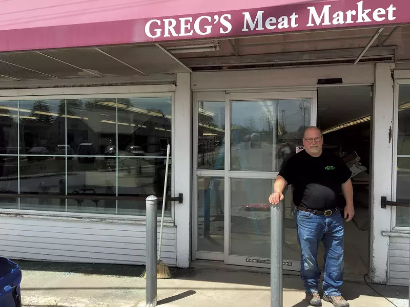 Jim Blais at the future Greg's Market - JAMES FINN