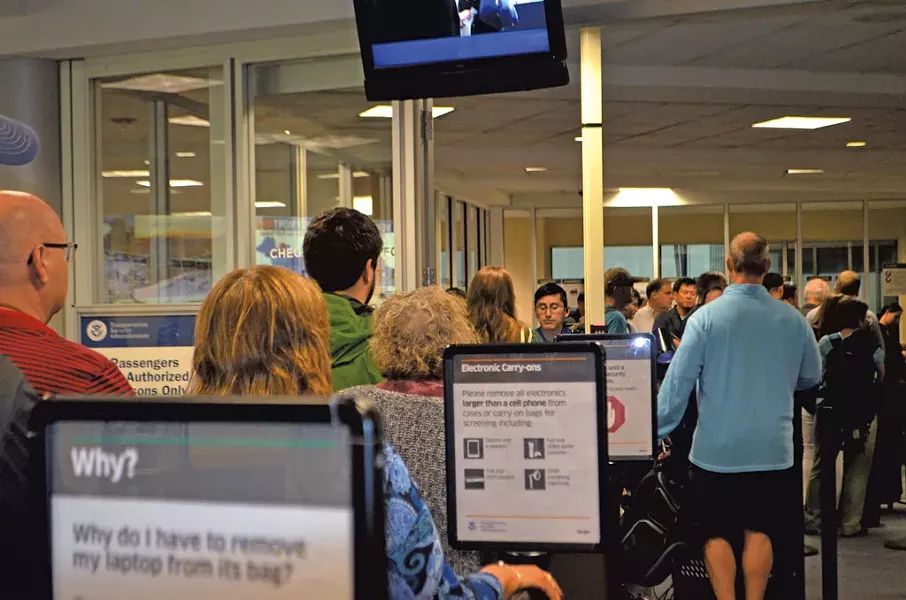 The southern TSA checkpoint at BTV - MOLLY WALSH