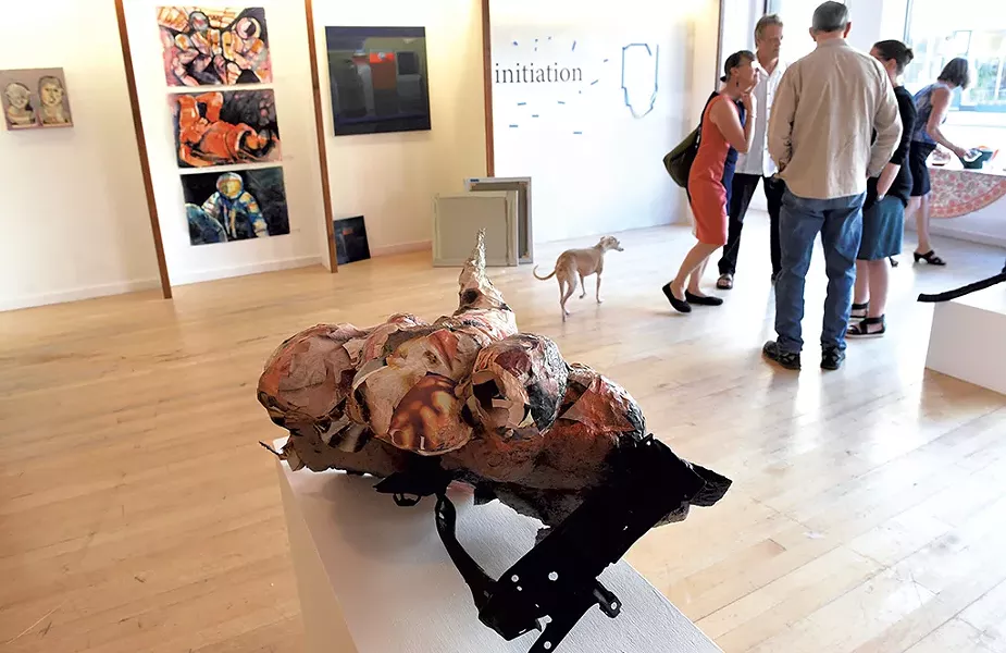 An abstract sculpture created by artist-in-residence Maria Giancola in the gallery space of 77Art - JON OLENDER