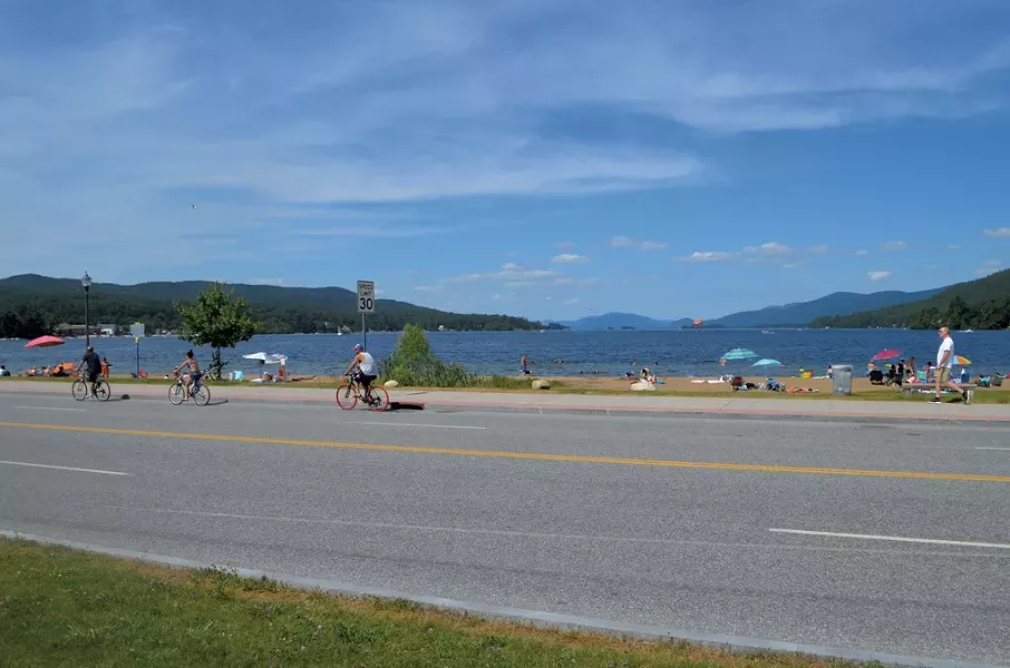 Million Dollar Beach at the south end of Lake George