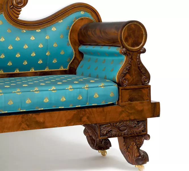Nahum Parker sofa, 1830 - COURTESY OF THE SHELBURNE MUSEUM