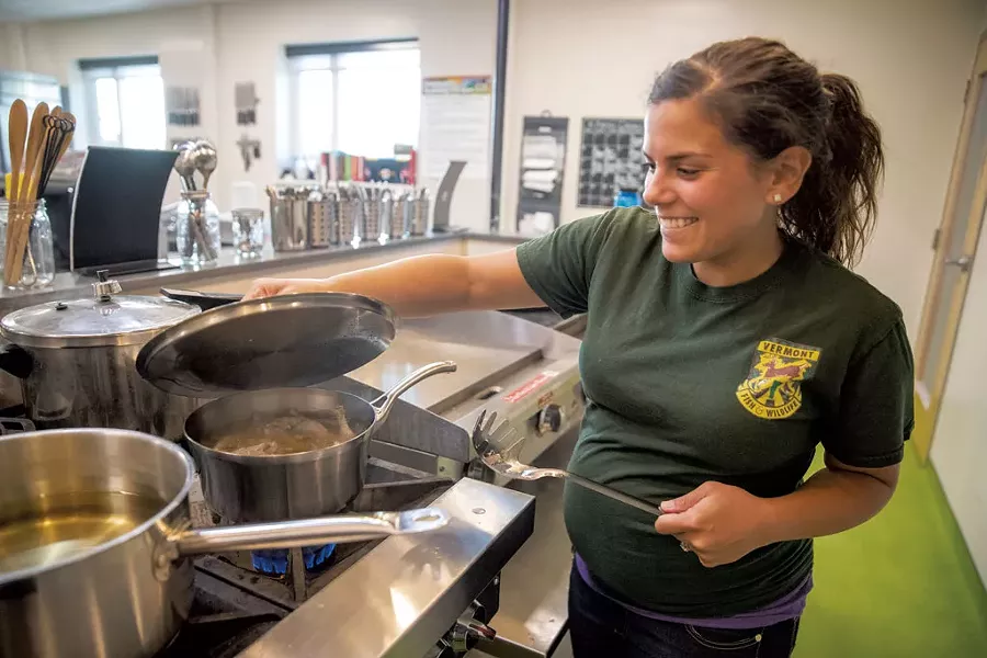 Nicole Meier simmering squirrel legs - JAMES BUCK