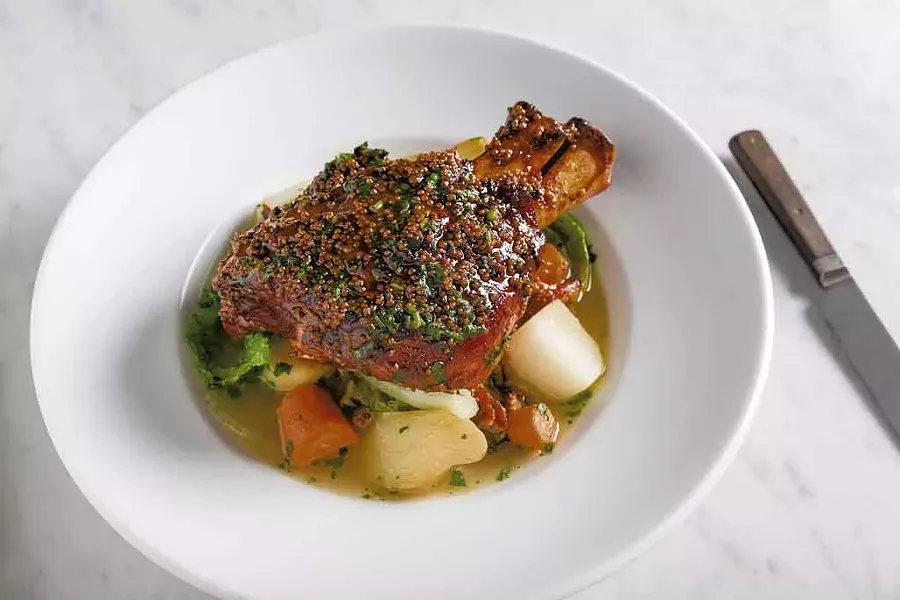 Pork shank pot-au-feu at Michael's on the Hill - COURTESY OF MICHAEL'S ON THE HILL