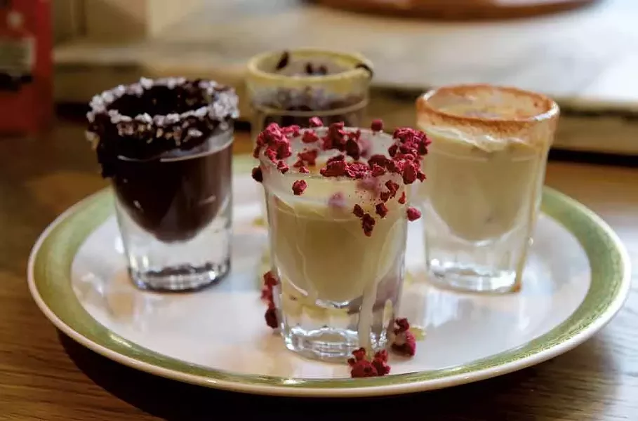A flight of drinking chocolates at Rabble-Rouser - JEB WALLACE-BRODEUR