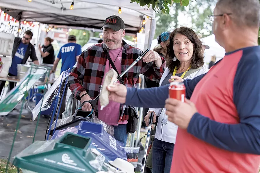 Waste Warriors Bill and Julie Rogers at Grand Point North - LUKE AWTRY