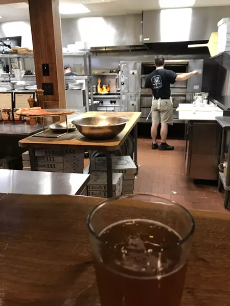 Penne alla vodka ablaze in the Mimmo's kitchen - SALLY POLLAK