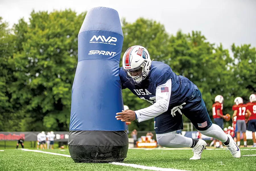 Mobile Virtual Player robotic tackling dummy - COURTESY OF MOBILE VIRTUAL PLAYER