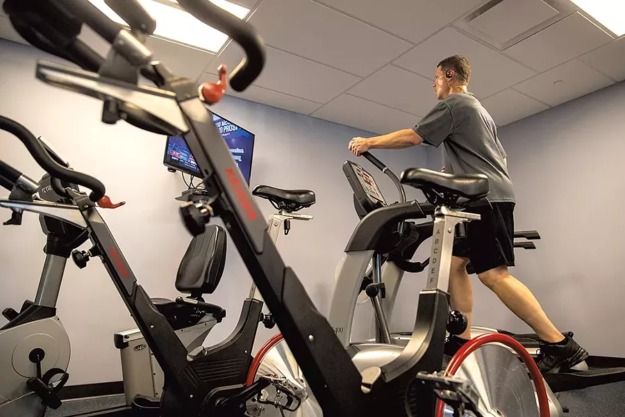 The gym at VIP - JAMES BUCK