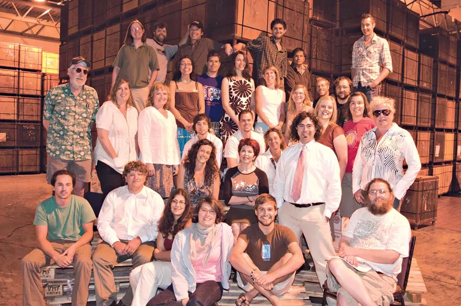 BOTTOM ROW: Suzanne Podhaizer, Meghan Dewald, Don Eggert, Marc Awodey. - SECOND ROW: Patrick Ripley, David White, Paula Routly, Pamela Polston, Colby Roberts, Diane Sullivan. - THIRD ROW: Peter Freyne, Robyn Birgisson, Elisabeth Crean, Ryan Hayes, Andrew Sawtell, Krystal Woodward, Allison Davis, Judy Beaulac. - FOURTH ROW: Cathy Resmer, Eva Sollberger, Bob Kilpatrick, Margot Harrison, Michelle Brown, Bridget Burns, Dan Bolles, Joe Hudak. - TOP ROW: Rick Woods, Jonathan Bruce, Mike Ives, Steve Hadeka, Glen Nadeau. - NOT PICTURED: Matthew Thorsen (he’s taking the photo), Ken Picard, Michael Bradshaw, Joanna May, Amy Lilly, Rick Kisonak, Jernigan Pontiac, Sarah Tuff and other fab freelancers. - PHOTO: Matthew Thorsen.