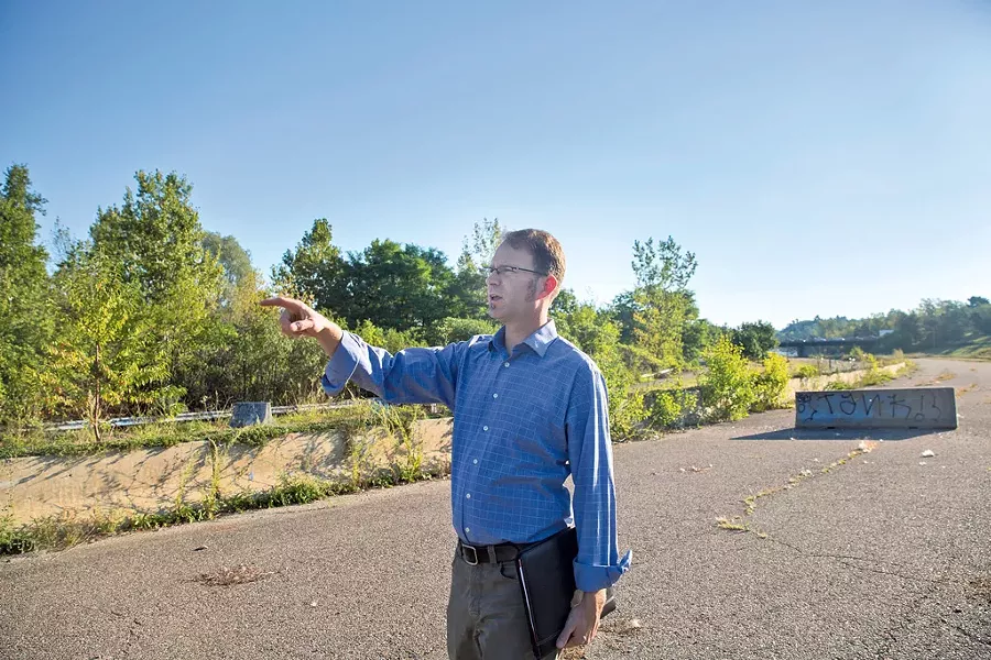 Chapin Spencer of Burlington's Department of Public Works at the Champlain Parkway - JAMES BUCK