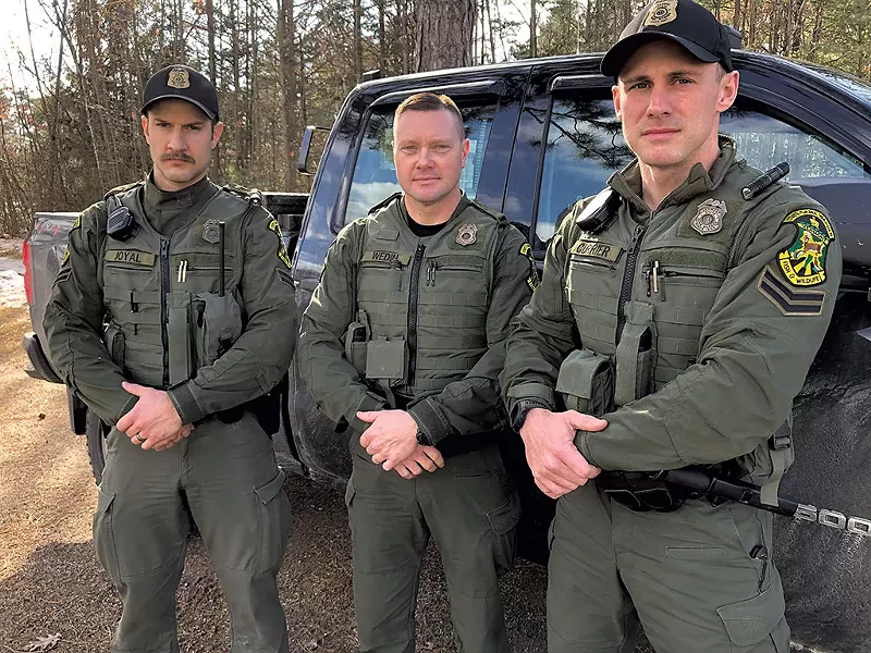 Game wardens Dana Joyal, Carl Wedin and Robert Currier - MOLLY WALSH