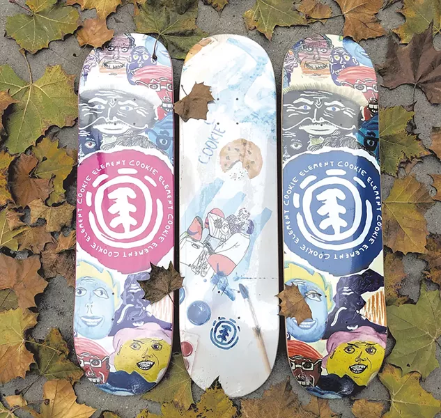 Chris Colbourn’s new Element skateboards - COURTESY OF MASON MILLER