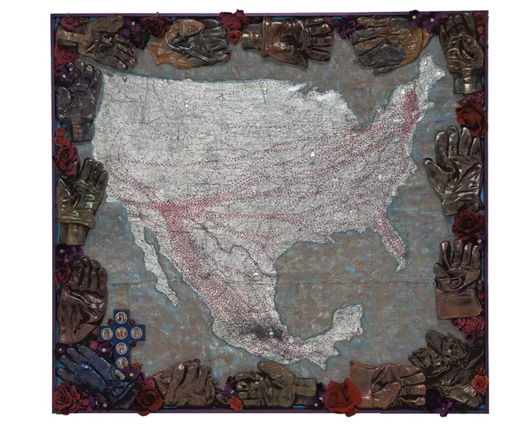 "Workers' Mandala" by B Amore - COURTESY OF 77 GALLERY