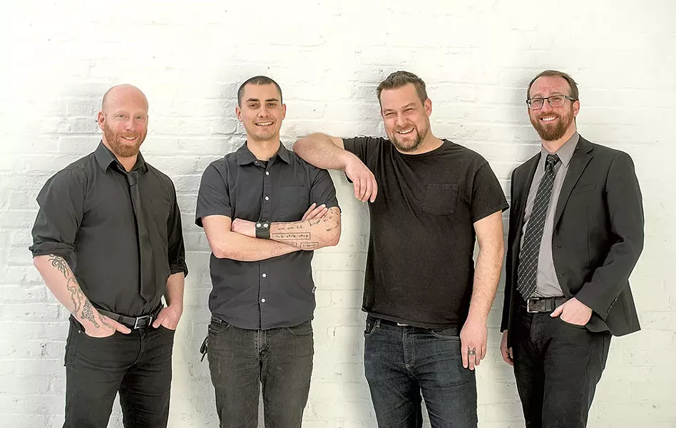 From left: Aaron Wisniewski, Matt Flego, Erik Cooper and Sam Wisniewski - COURTESY OF OVR TECHNOLOGY