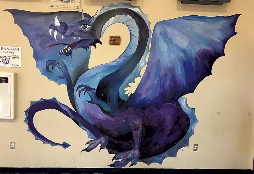 "Draco" mural at Miller's Run School in Sheffield - PHOTOS COURTESY OF VERMONT ARTS COUNCIL