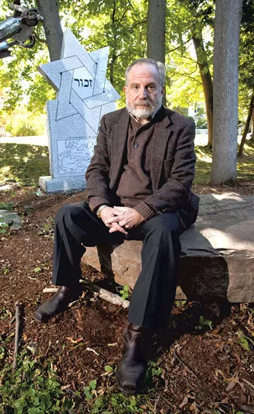 Rabbi Joshua Chason on the synagogue grounds - MATTHEW THORSEN