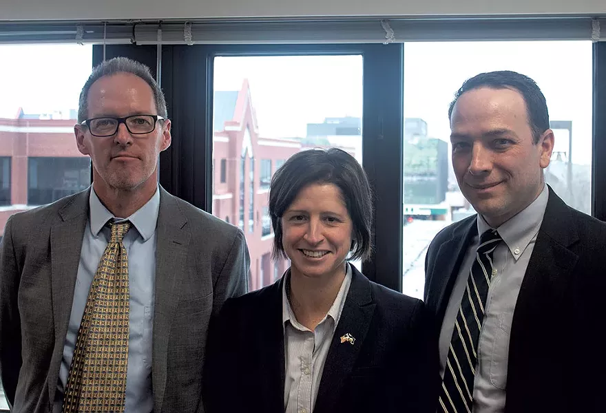 From left: Michael Drescher, Christina Nolan and Owen Foster - DEREK BROUWER