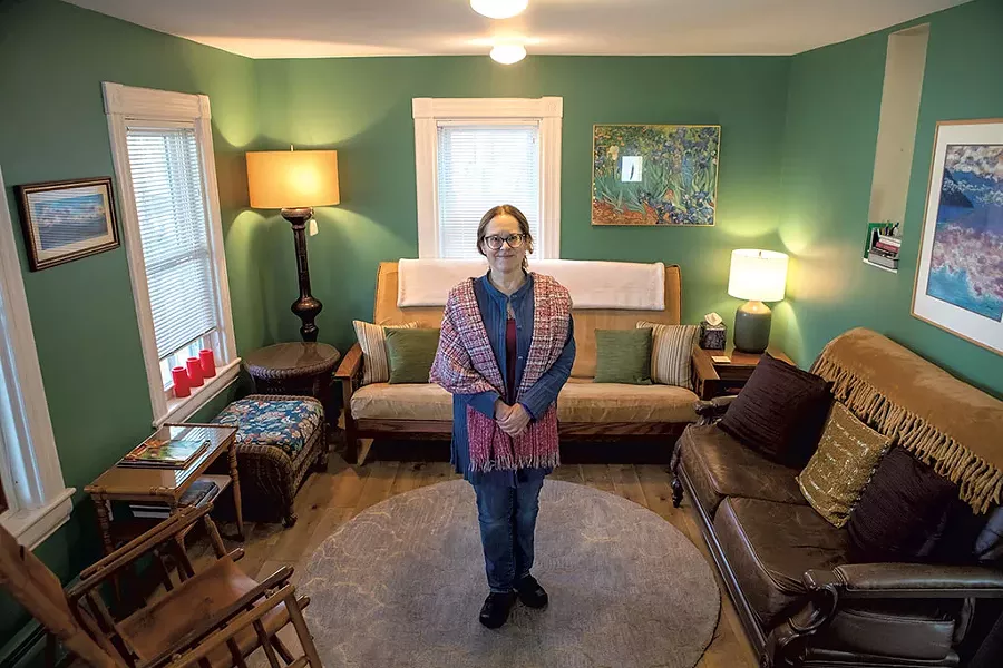 Deb Lyons in her Airbnb - LUKE AWTRY