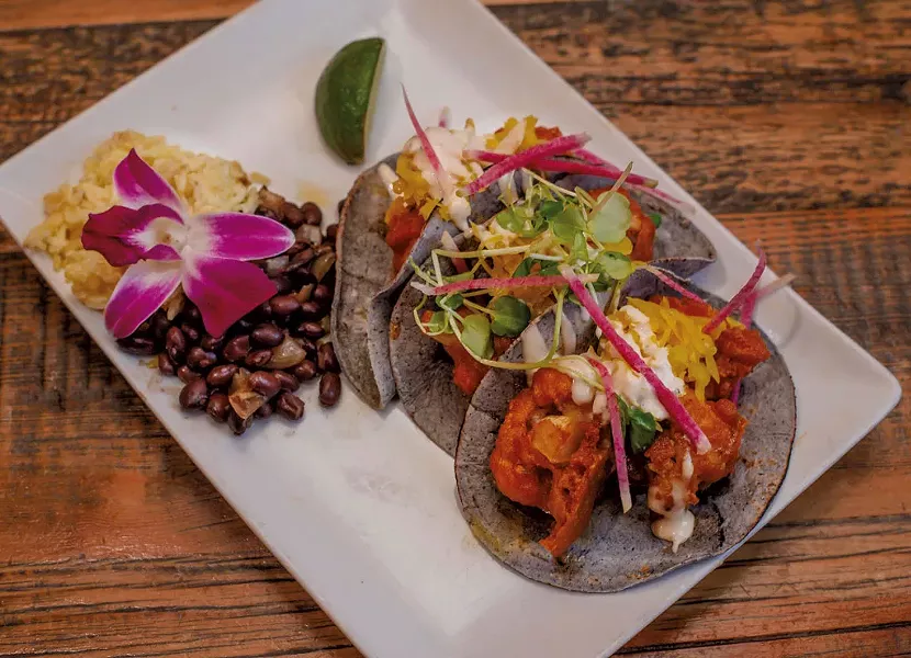 Buffalo cauliflower tacos at Revolution Kitchen in Burlington - FILE: GLENN RUSSELL