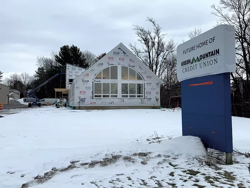 Green Mountain Credit Union branch under construction - PHOTOS: KEN PICARD