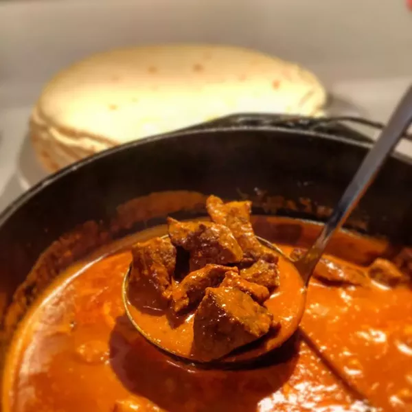 Chile Colorado and housemade flour tortillas - COURTESY OF MARA WELTON