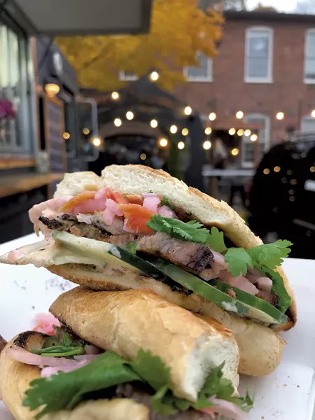 Pork belly banh mi at Foam Brewers - COURTESY OF SOLOMON BAYER-PACHT