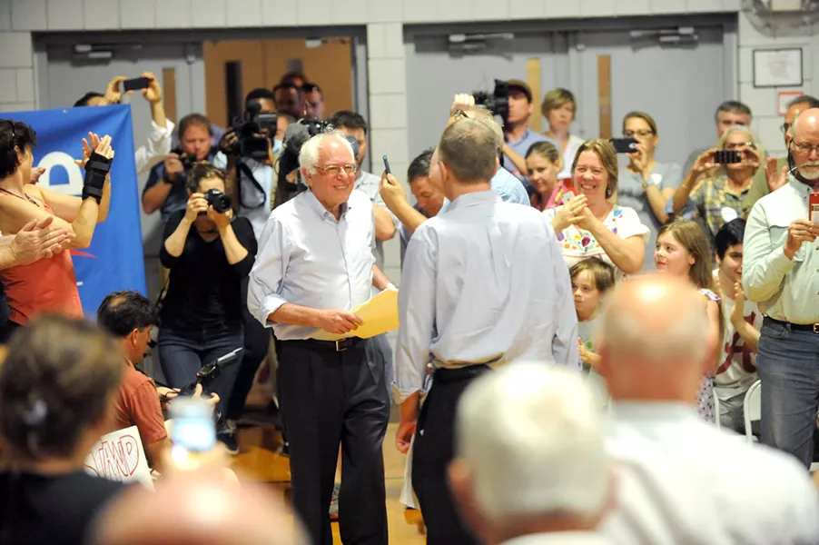 Sen. Bernie Sanders in New Hampshire in September - FILE: JAMIE GEMMETI