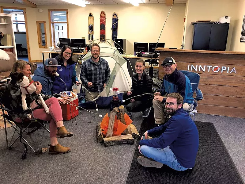 Stowe-based Inntopia's staff pre-COVID-19 - COURTESY