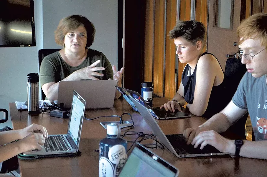 Lisa Scagliotti with students last summer - FILE PHOTO