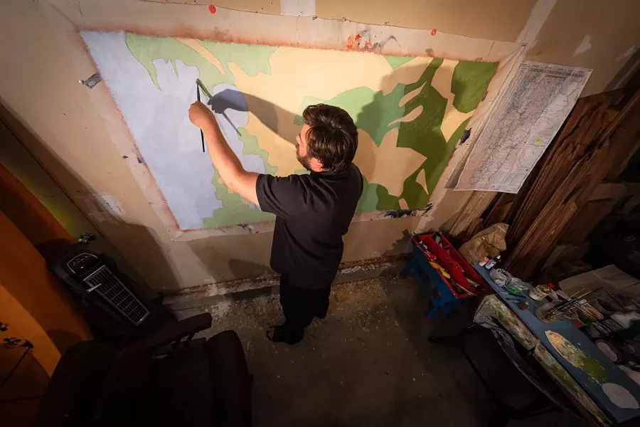 Ross Sheehan's garage studio - COURTESY PHOTO