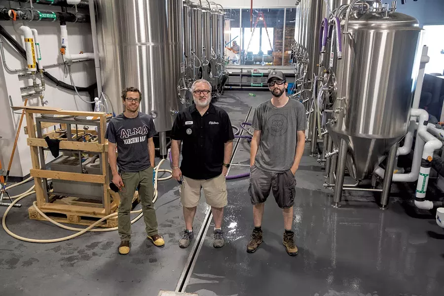 From left: Justin Rito, Chris Kesler and Dan Sartwell of Black Flannel Brewing - JAMES BUCK