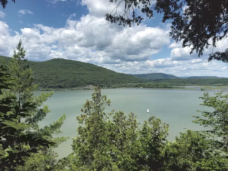 Looking west from Mount Independence to Fort Ticonderoga and Mount Defiance - SALLY POLLAK