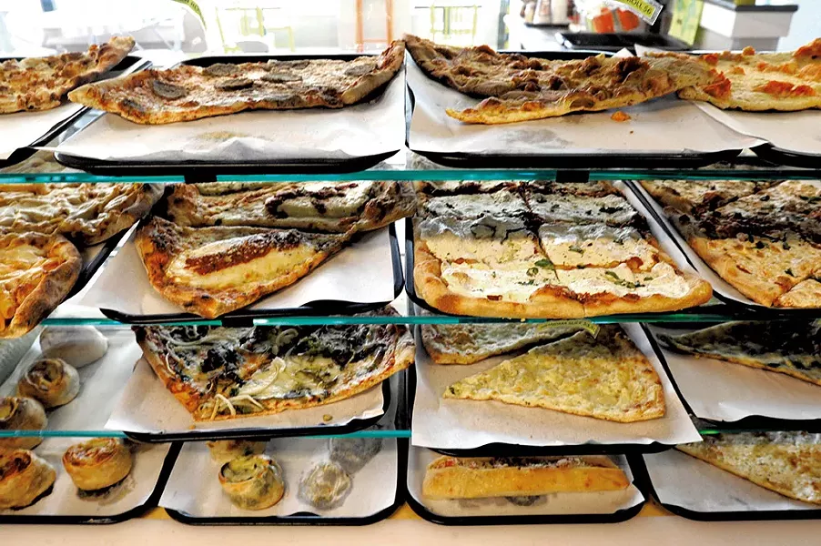 Slice case at Pizza on Main - JEB WALLACE BRODEUR