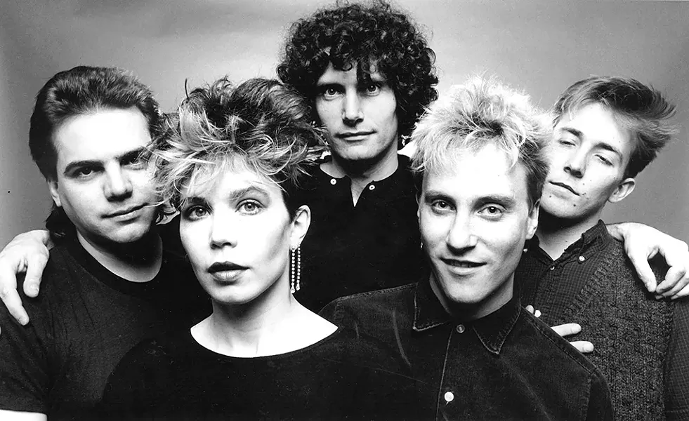 The Decentz (from left): Gordon Stone, Pamela Polston, Peter Torrey, Jimmy Ryan and Brett Hughes, circa 1982 - COURTESY OF DAVID ROBY