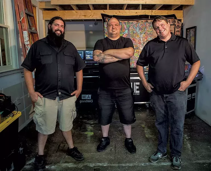 From left: Josh Rowe, Kyle Rose and Jason Liggett of Satellite Arts Productions - LUKE AWTRY