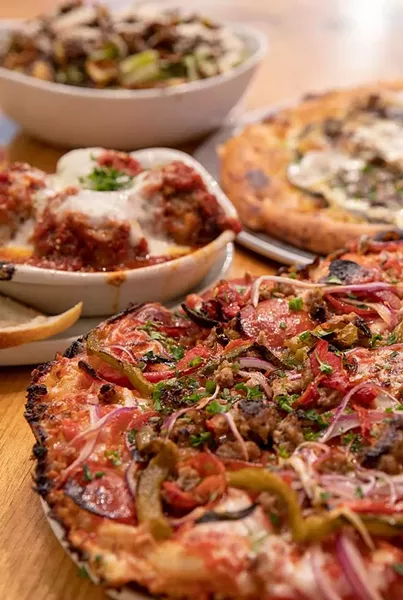 Pepperoni-and-sausage thick-crust pie and more at Pizza 44 - FILE: JAMES BUCK