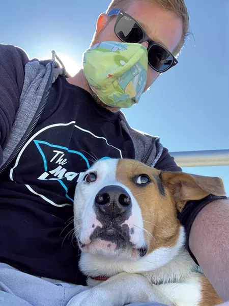 Dan and Mookie on the ferry - DAN BOLLES ©️ SEVEN DAYS