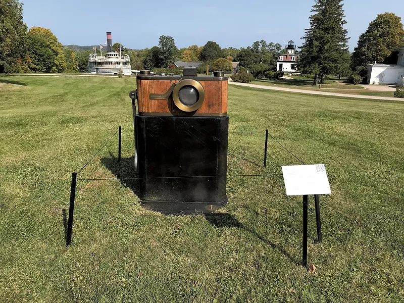 "Luxus Camera" by Peter Kirkiles in Shelburne Museum's "At Scale" exhibition - SALLY POLLAK ©️ SEVEN DAYS