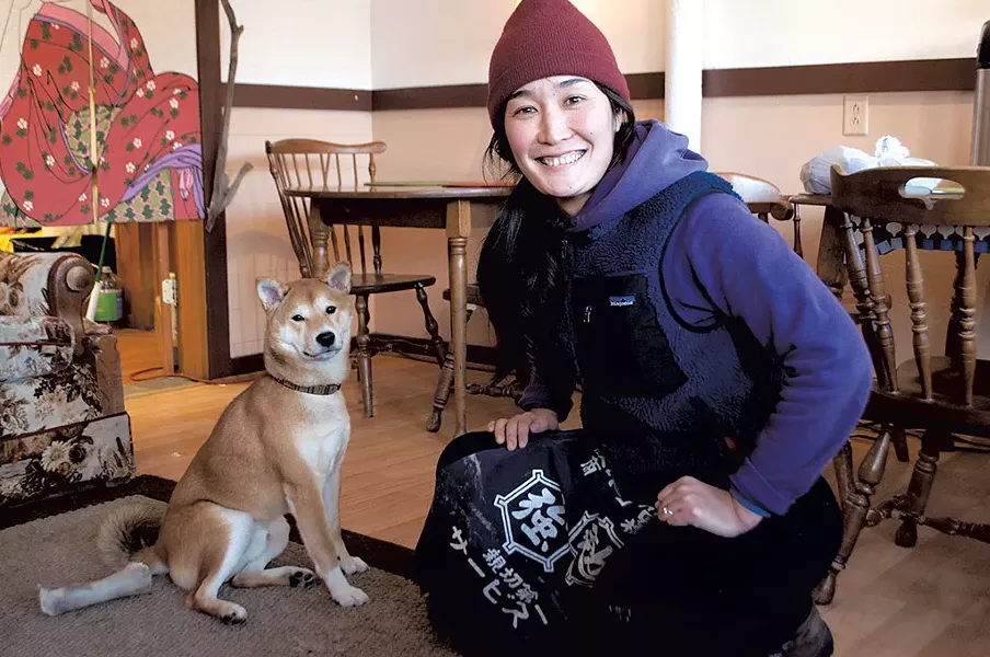 Momoko "Momo" Antonucci and her dog, Miso - HANNAH PALMER EGAN