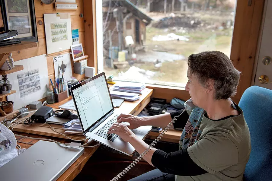 Annette Smith in her home office - ADAM VANDERMINDEN