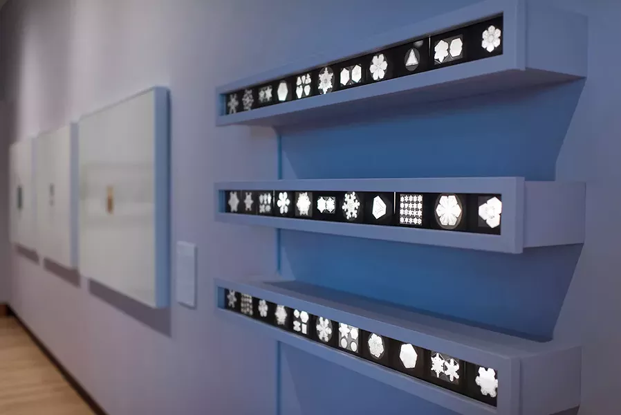Wilson "Snowflake" Bentley's glass plate lantern slides - COURTESY OF SHELBURNE MUSEUM