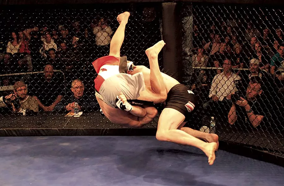 Tom Murphy competing in a mixed martial arts bout in Canada - COURTESY OF TOM MURPHY