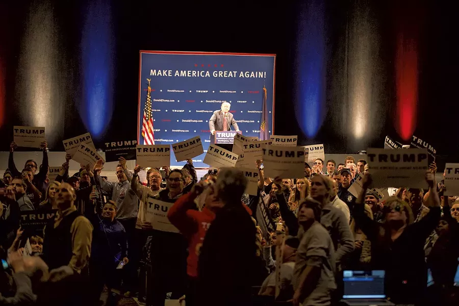 Donald Trump at the Flynn Mainstage in Burlington in January - FILE: JAMES BUCK