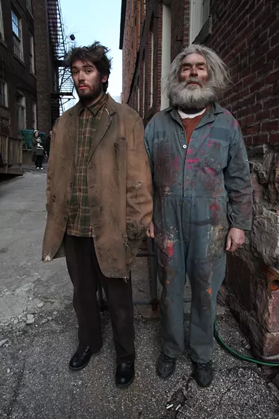 Actors on set for Wetware - MATTHEW THORSEN