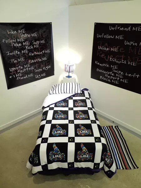 "Comforter" (center), with "Notice Me" (left) and"Ignore Me" (right) - MATTHEW THORSEN