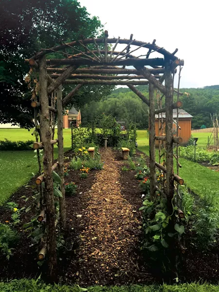 Garden at Deborah Rawson Memorial Library - NANCY STEARNS BERCAW