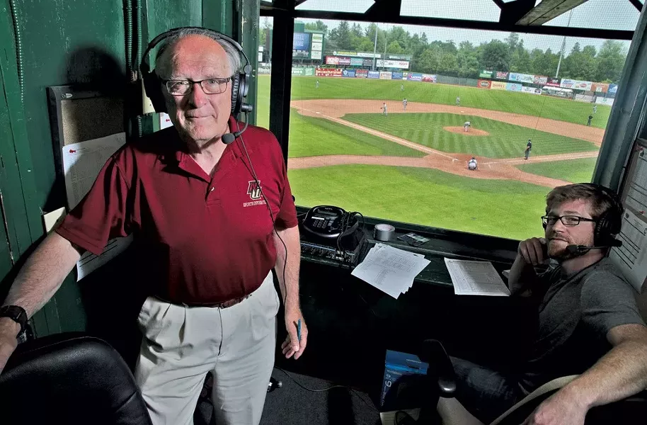 George Commo (left) with Dan Bolles at Centennial Field - MATTHEW THORSEN