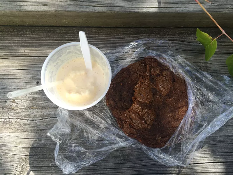 Cider float and a molasses cookie - JULIA CLANCY