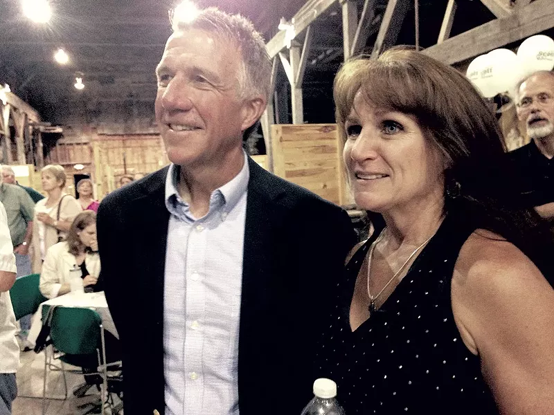 Phil Scott with his wife, Diana McTeague Scott - MOLLY WALSH