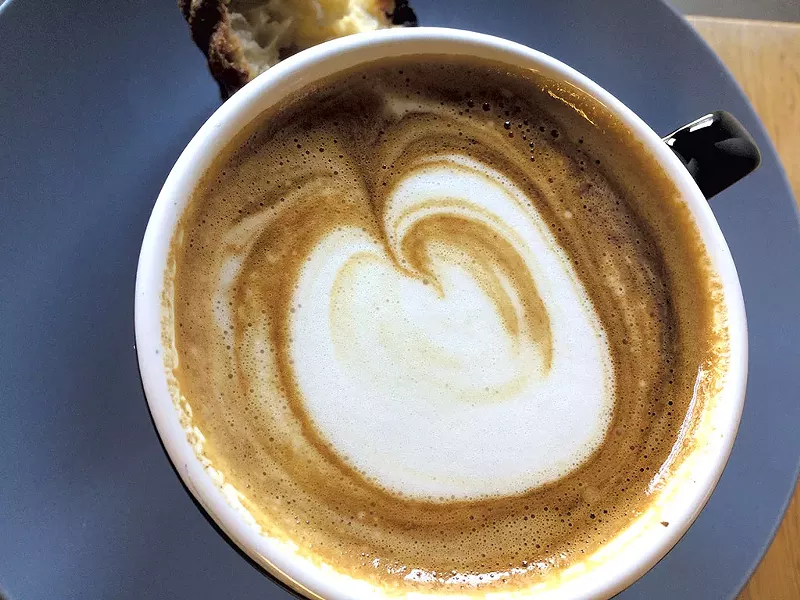 Cappuccino at Dispatch Coffee - SUZANNE PODHAIZER